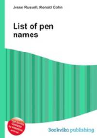List of pen names