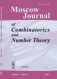 Moscow Journal оf Combinatorics and Number Theory. Volume 2