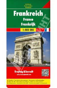 Франция. Карта. France.Frankreich 1:800 000.
