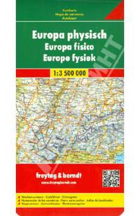 Европа. Физическая и автодорожная карта