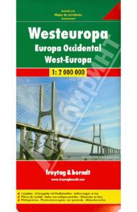 Europe West. Европа Западная. Карта 1:2.000.000