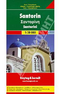 Santorini: Road and Leisure Map