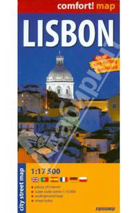 Lisbon. Лиссабон. Ламинированная карта