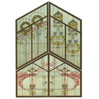 Authentic Art Nouveau Stained Glass Designs in Full Color