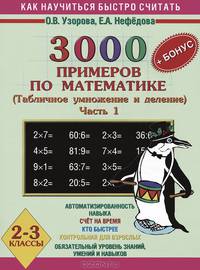 Как научиться быстро считать. 2-3 классы. 3000 примеров по математике (Табличное умножение и деление). Часть 1