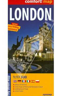 London. Лондон. Ламинированная карта 1:17 500