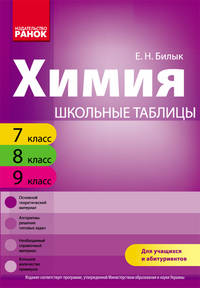 Химия. Школьные таблицы. 7-9 классы