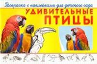 Удивительные птицы. Раскраска с наклейками для детского сада
