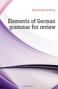 Elements of German grammar for review