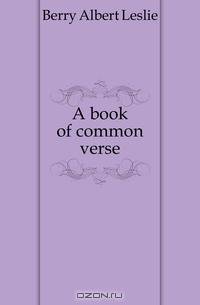 A book of common verse