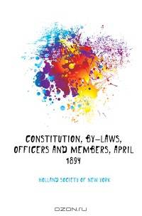 Constitution, by-laws, officers and members, April 1894