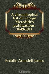 A chronological list of George Meredith