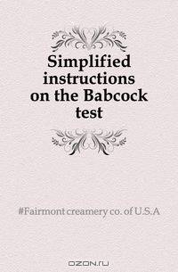 Simplified instructions on the Babcock test