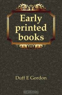 Early printed books