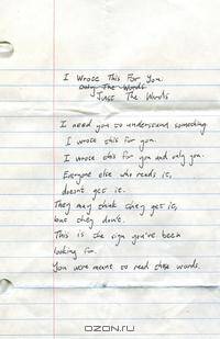 I Wrote This For You. Just the Words