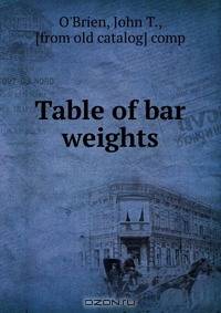 Table of bar weights