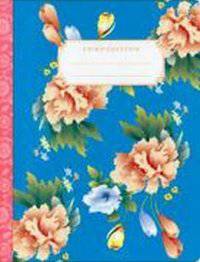 Blue Chinese Flowers. Composition Book