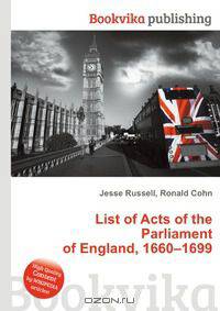 List of Acts of the Parliament of England, 1660–1699