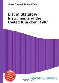 List of Statutory Instruments of the United Kingdom, 1987