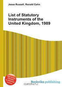 List of Statutory Instruments of the United Kingdom, 1989