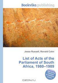 List of Acts of the Parliament of South Africa, 1980–1989