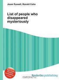 List of people who disappeared mysteriously
