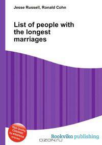 List of people with the longest marriages