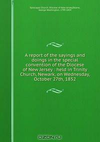 A report of the sayings and doings in the special convention of the Diocese of New Jersey : held in Trinity Church, Newark, on Wednesday, October 27th, 1852