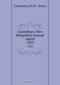 Canterbury, New Hampshire annual report
