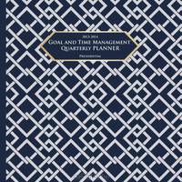 2013 - 2014 Goal and Time Management Quarterly Planner "Presidential": navy/silver