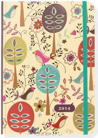 2014 Folk Art Birds: 16-Month Weekly Planner