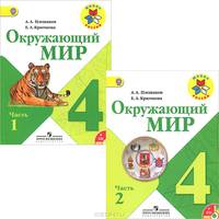 Окружающий мир. 4 класс. В 2 частях. Учебник (комплект из 2 книг + CD-ROM)