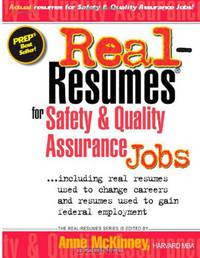 Real-Resumes For Safety & Quality Assurance Jobs
