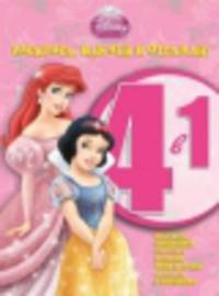 Принцессы. №РНО 4-1 1409 (№РНО 4-1 1406). Раскрась, наклей и отгадай! 4 в 1