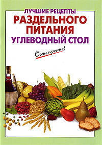 Лучшие рецепты раздельного питания: углеводный стол
