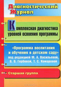 Комплексная диагностика уровней освоения программы "Программа воспитания и обучения в детском саду" под редакцией М. А. Васильевой, В. В. Гербовой, Т. С. Комаровой. Старшая группа