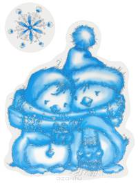 Пингвины. Новогодние наклейки на окна