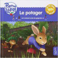 Pierre Lapin - je lis avec un grand - promenade au potager