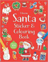 Santa sticker and colouring book
