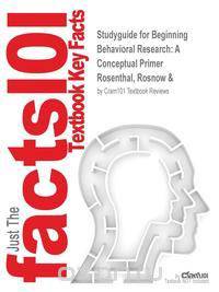 Studyguide for Beginning Behavioral Research