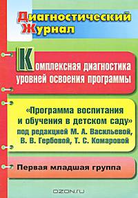 Комплексная диагностика уровней освоения программы под редакцией М. А. Васильевой, В. В. Гербовой, Т. С. Комаровой. Диагностический журнал. Первая младшая группа