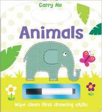 Carry Me Wipe Clean Drawing Animals. Board book