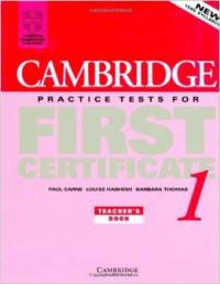 Cambridge Practice Tests for First Certificate 1 Teacher's book