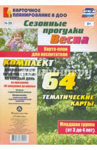 Сезонные прогулки "Весна". Карта-план для воспитателя. Младшая группа. ФГОС