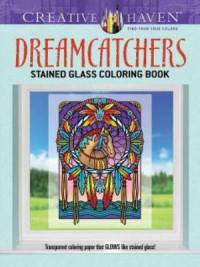 Dreamcatchers. Stained Glass Coloring Book