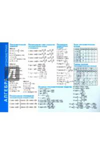 Алгебра. Тригонометрия. Справочные материалы (А6)