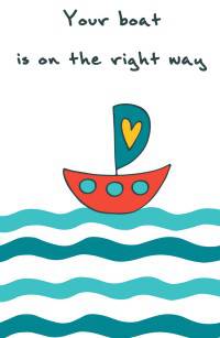 Блокнот для записей &quot;Your boat is on the right way&quot; (А5)