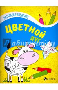 Цветной луг. Книжка-раскраска