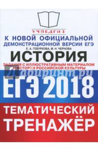 ЕГЭ 2018. История. Тематический тренажер. История российской культуры. Задания с иллюстрациями