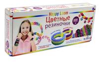 Стильные штучки. Цветные резиночки. Набор в коробке: 600 рез. , станок дплетения, крючок,  зам-ки арт. 01785